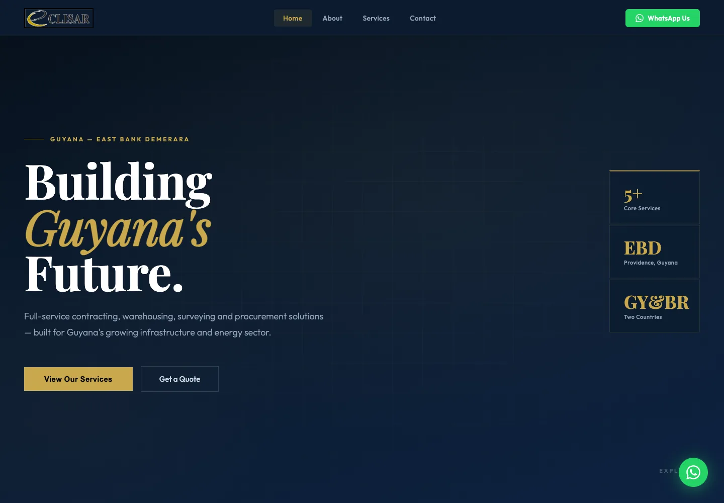 Eclisar — Bilingual Contracting & Procurement Website — desktop homepage screenshot
