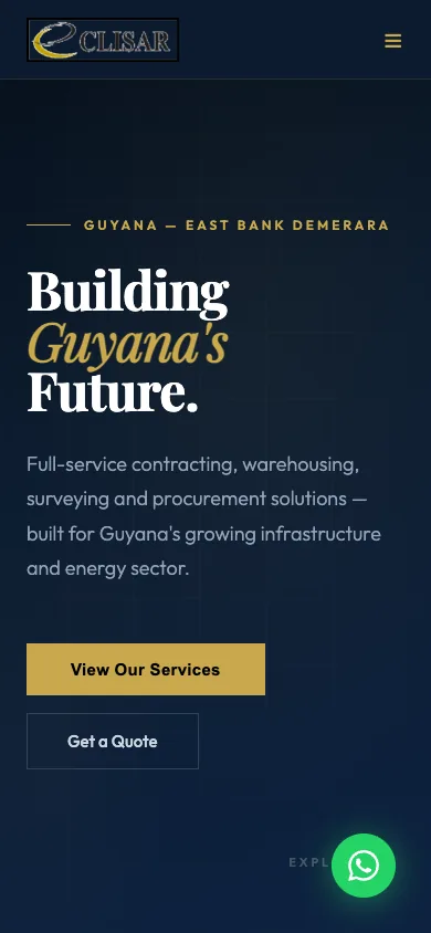 Eclisar — Bilingual Contracting & Procurement Website — mobile view screenshot