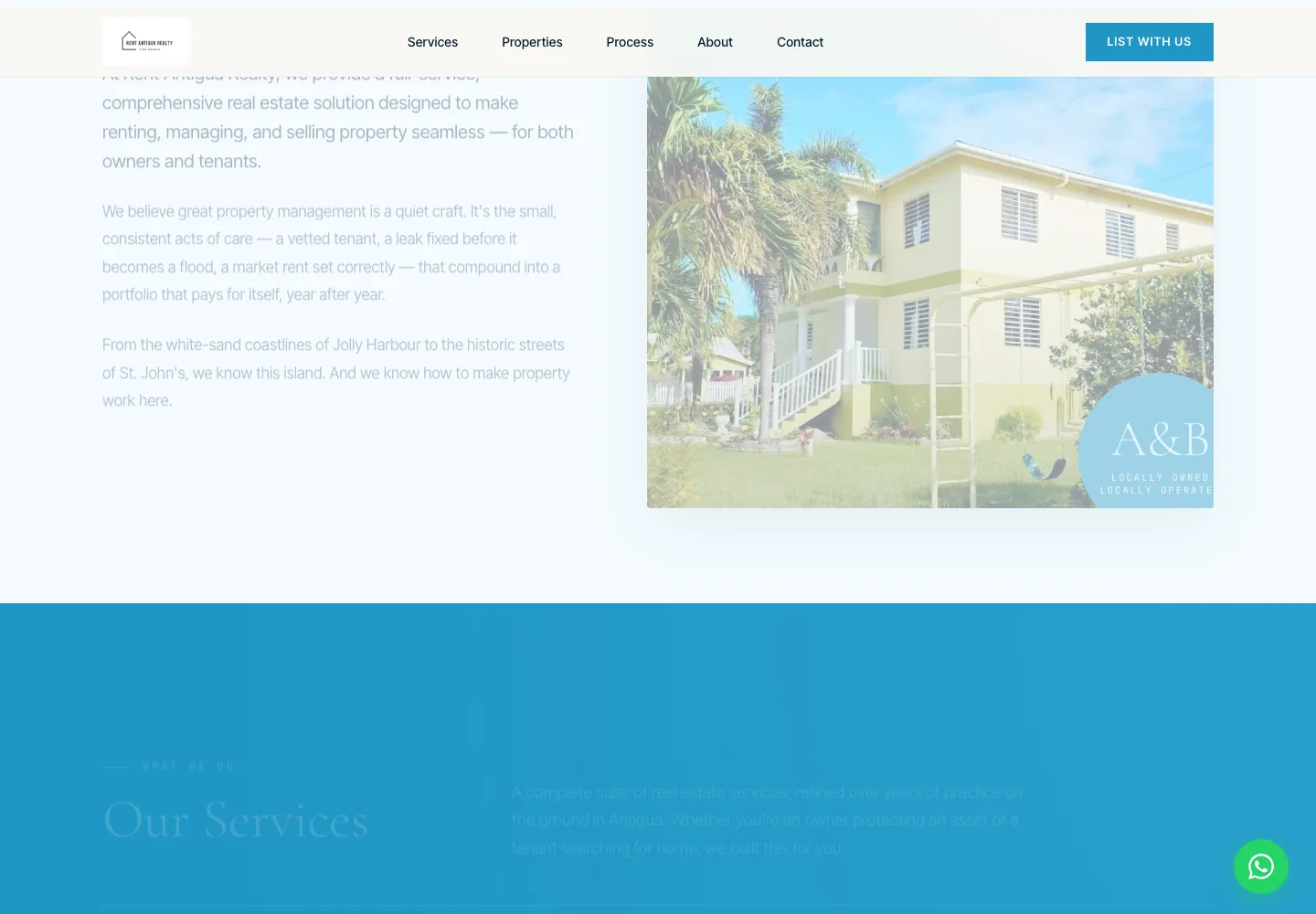 Rent Antigua Realty — Caribbean Real Estate Website — additional page screenshot